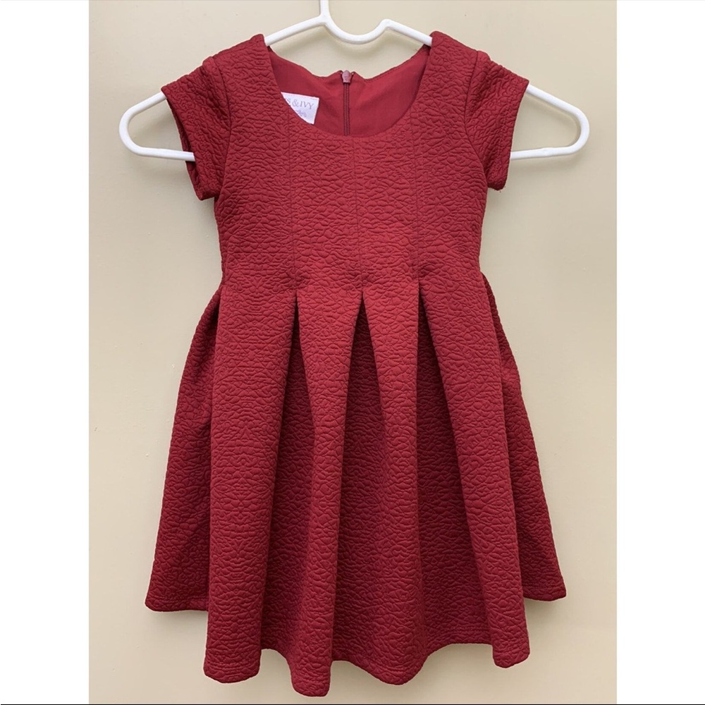 🎅🏻 Iris & Ivy Girls Red Christmas - Holiday Red Dress (3T)